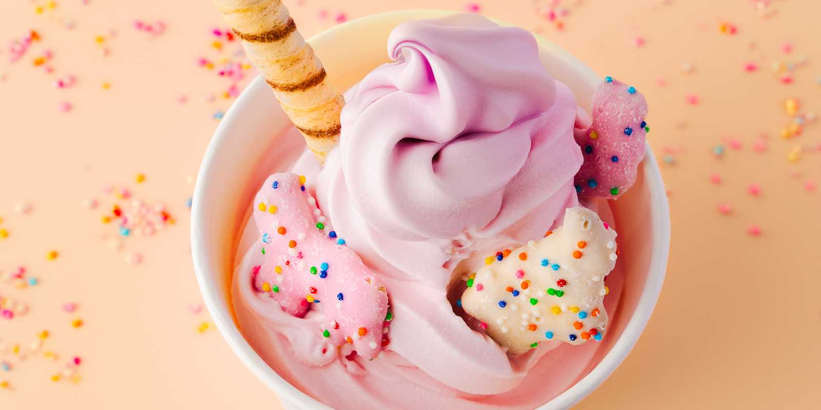 Strawberry Forever Yogurt with sprinkles