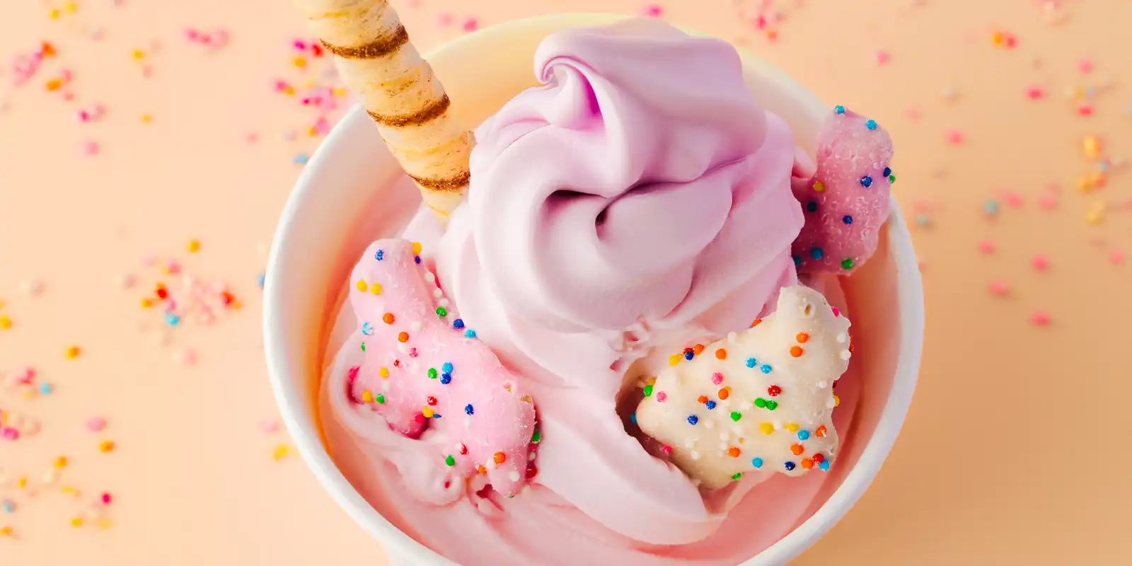 Strawberry Forever Yogurt with sprinkles