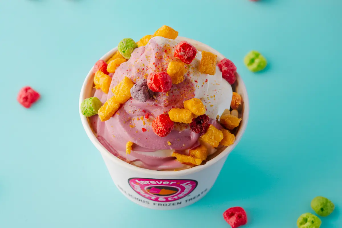 Forever Yogurt cup with cereal topping